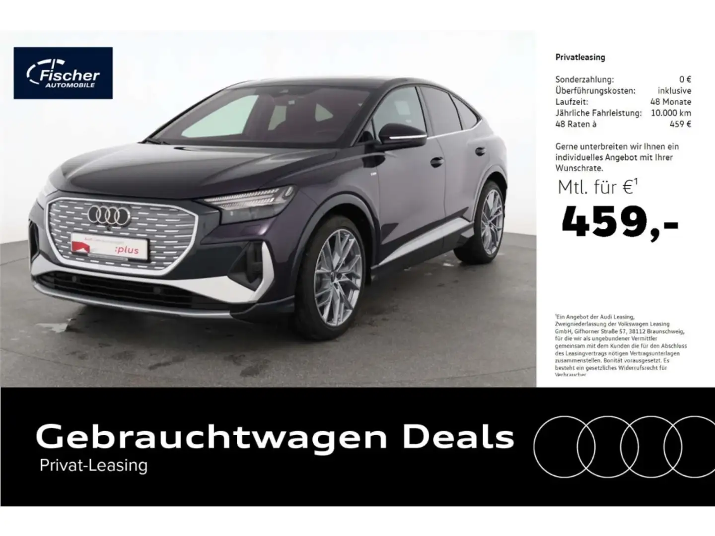 Audi Q4 e-tron Sportback 45 qu. S line AHK/P-Dach/21'' Lila - 1