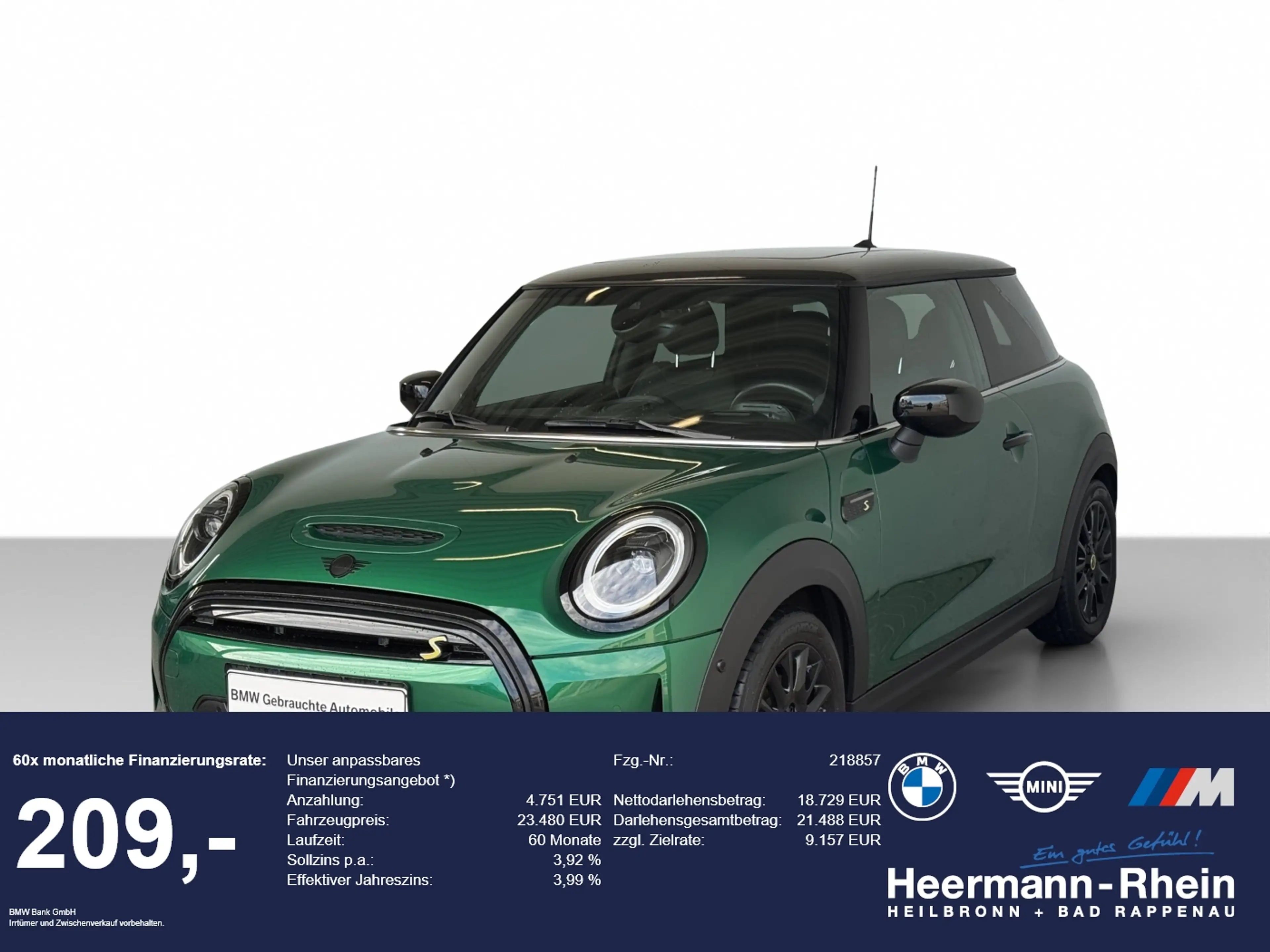 MINI Cooper SE 3-Ttrg. Navi.HUD.DriveAss.RFK.PGD.Key