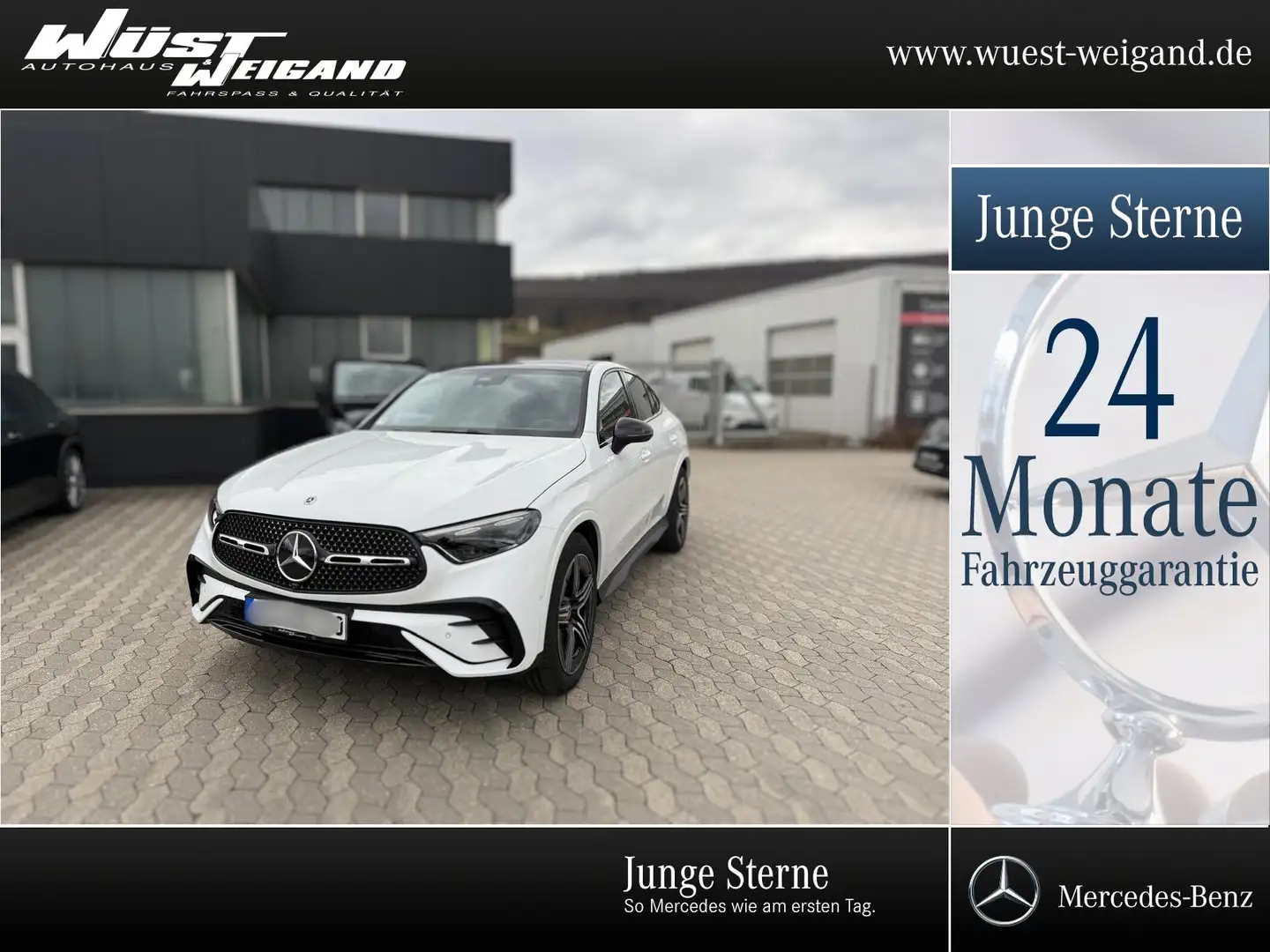 Mercedes-Benz GLC 300 d 4M Cp. AMG Pano/StaHz/Dist/360°/AHK/20 Weiß - 1