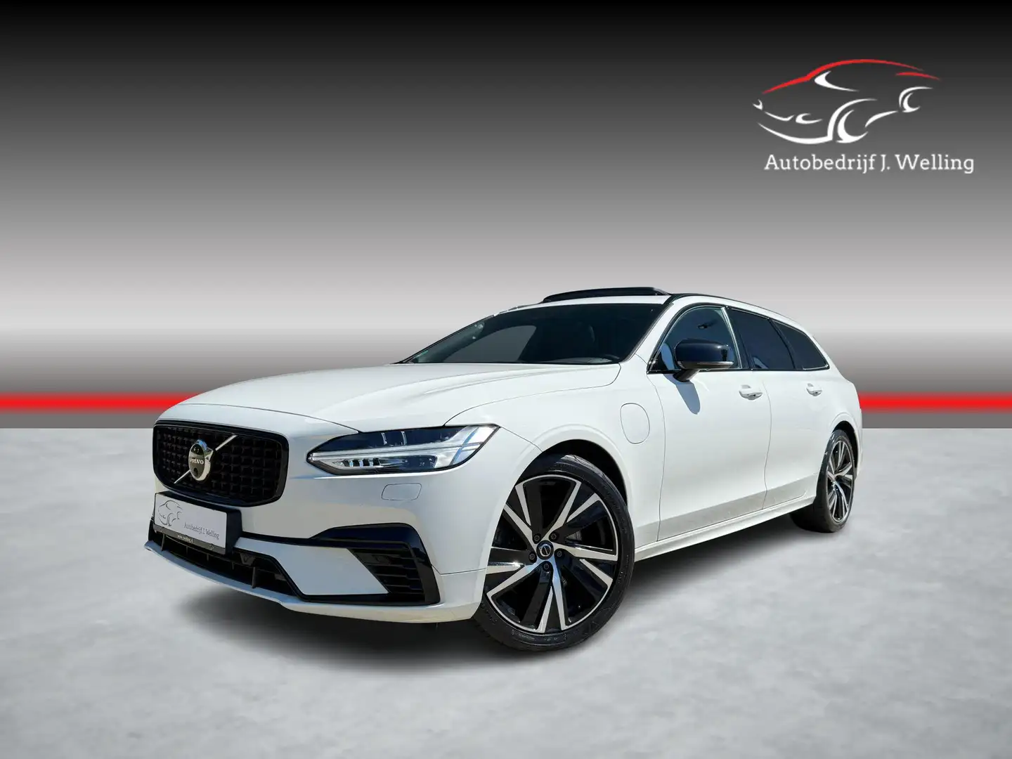 Volvo V90 2.0 T8 AWD R-Design luchtvering / B&W / pano / HUD Bianco - 1