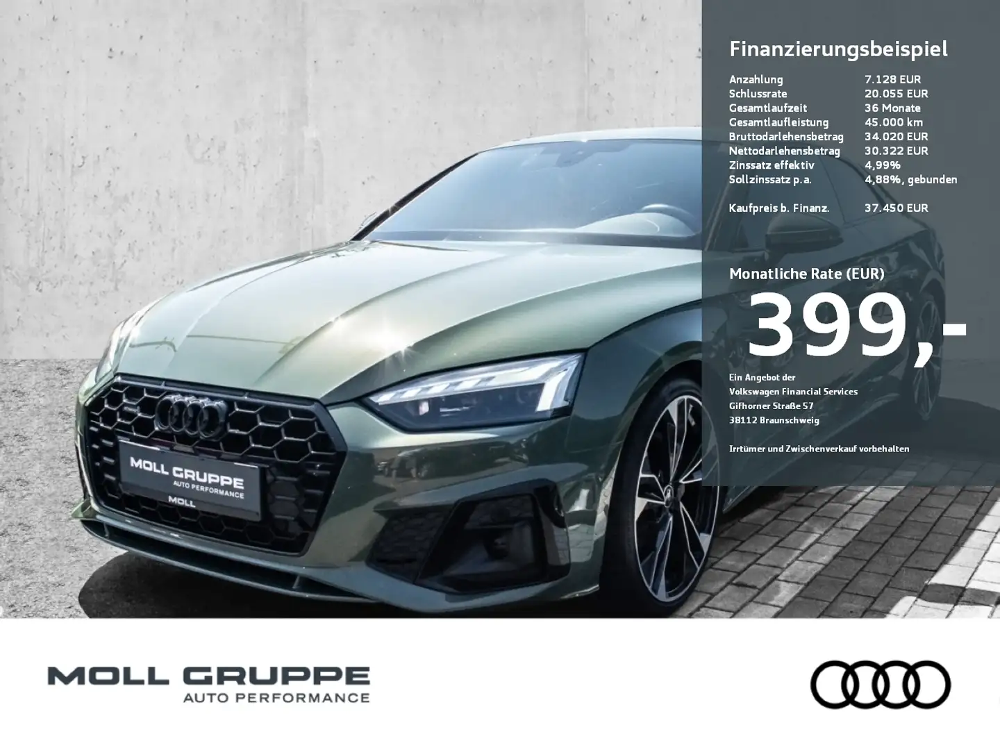 Audi A5 Coupé S line 40 TDI quattro 150(204)  S tronic Vir Groen - 1
