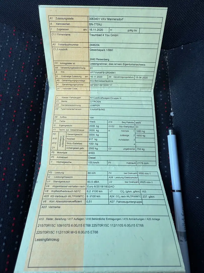 Citroen Jumper Weiß - 1