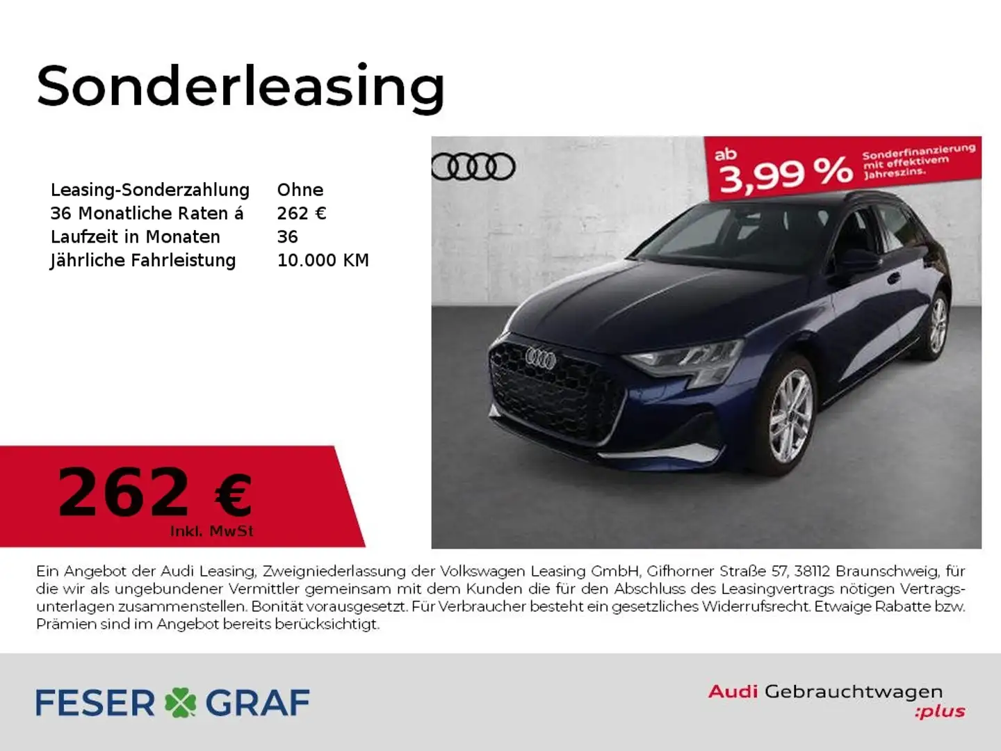 Audi A3 Sportback Advanced 35 TFSI S tronic Navi LED Blau - 1