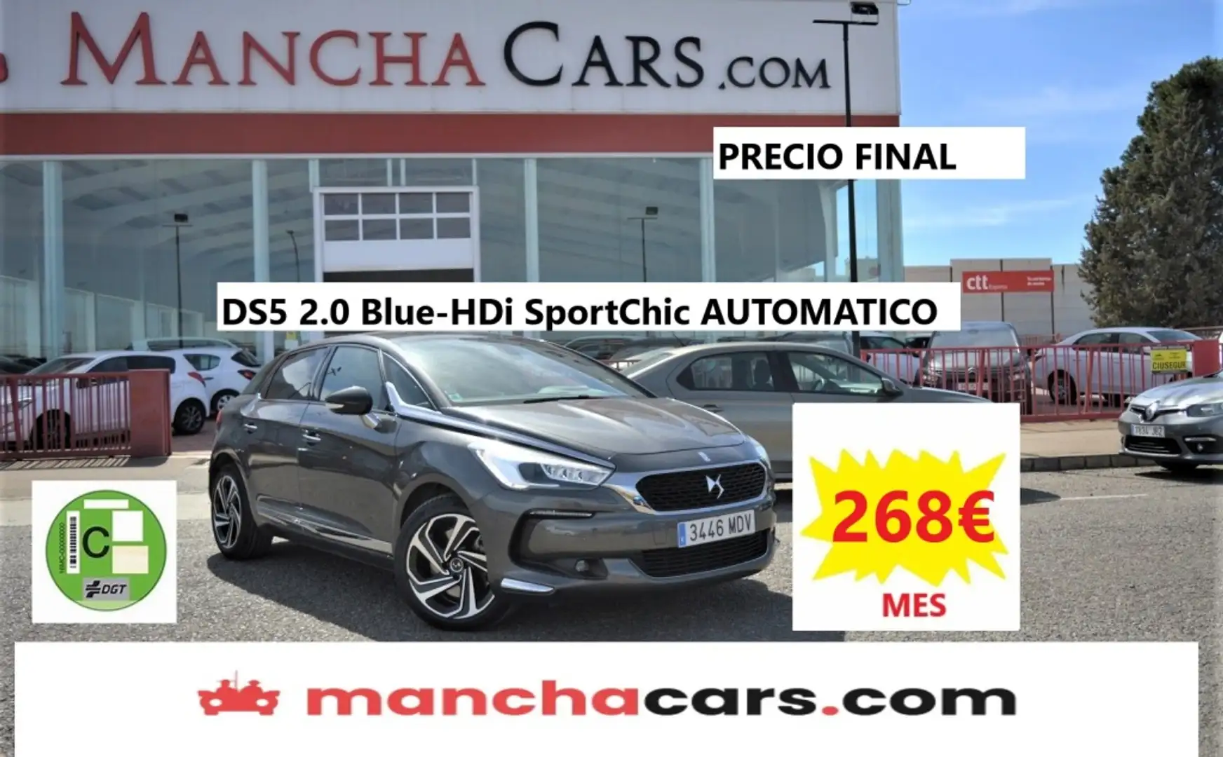 DS Automobiles DS 5 2.0BlueHDi S&S Sport EAT6 180 Gris - 2