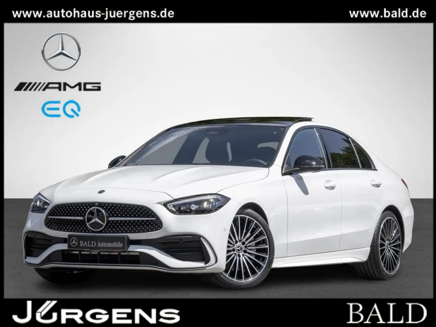 Mercedes-Benz C 200 AMG/Digital/Pano/360/Memo/Distr/Night/19" Blanco - 1