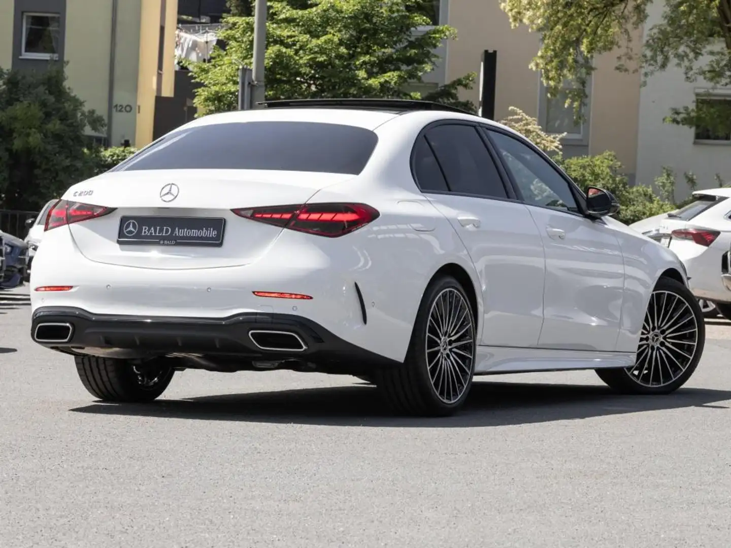 Mercedes-Benz C 200 AMG/Digital/Pano/360/Memo/Distr/Night/19" Blanco - 2