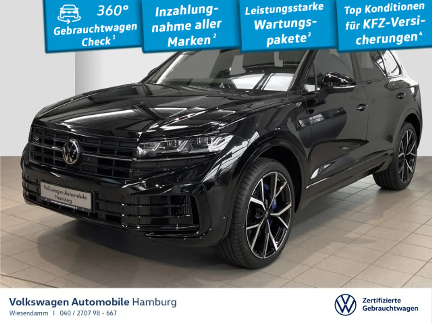 Volkswagen Touareg 3.0 V6 TSI eHybrid R 4M Pano Sitzhzg Nav Schwarz - 1