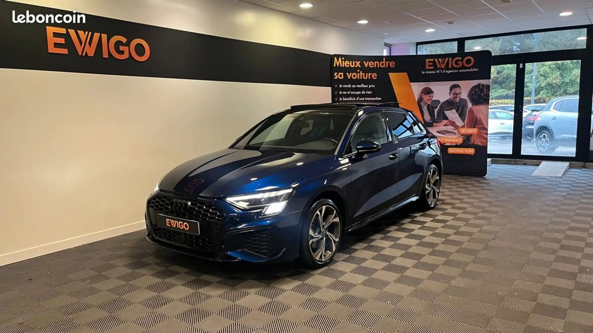 Audi A3 2.0 35 tdi 150 s line s-tronic bva + toit ouvrant sieges chauffants hayon electrique Azul - 2