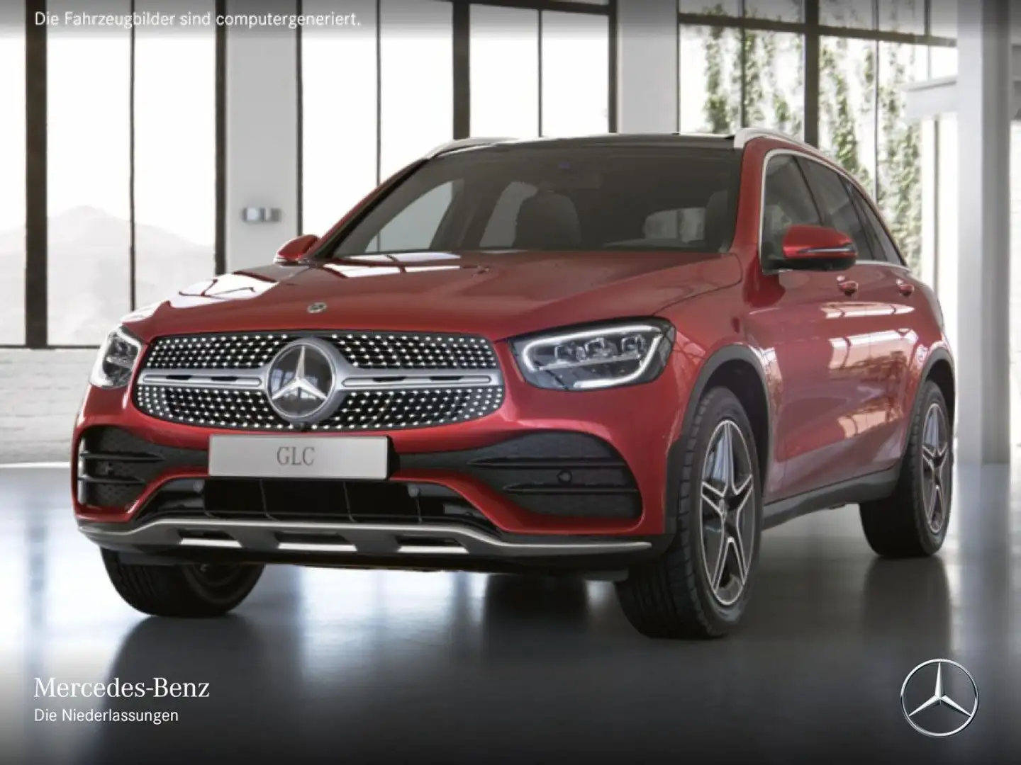 Mercedes-Benz GLC 220 d 4M AMG+PANO+360+AHK+LED+SPUR+TOTW+9G Rot - 2