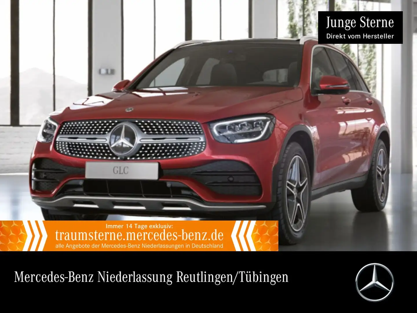Mercedes-Benz GLC 220 d 4M AMG+PANO+360+AHK+LED+SPUR+TOTW+9G Rot - 1