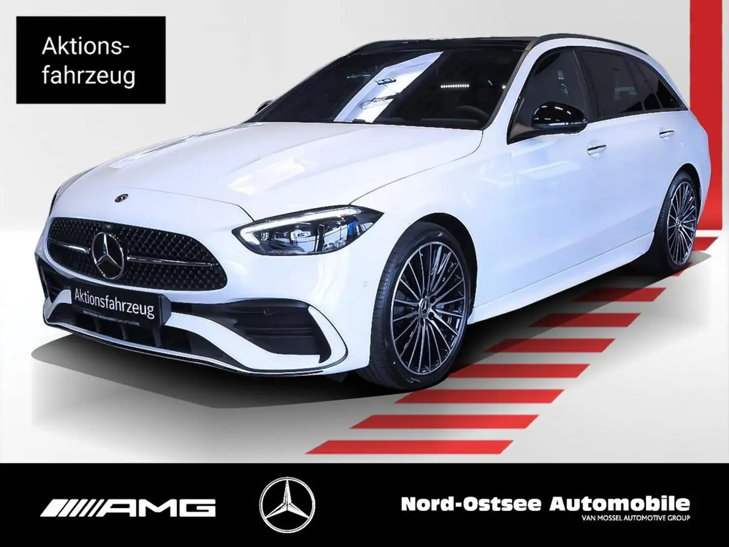 Mercedes-Benz C 220 d T AMG PANO NIGHT DIGITAL-LIGHT DISTRONIC Blanc - 1