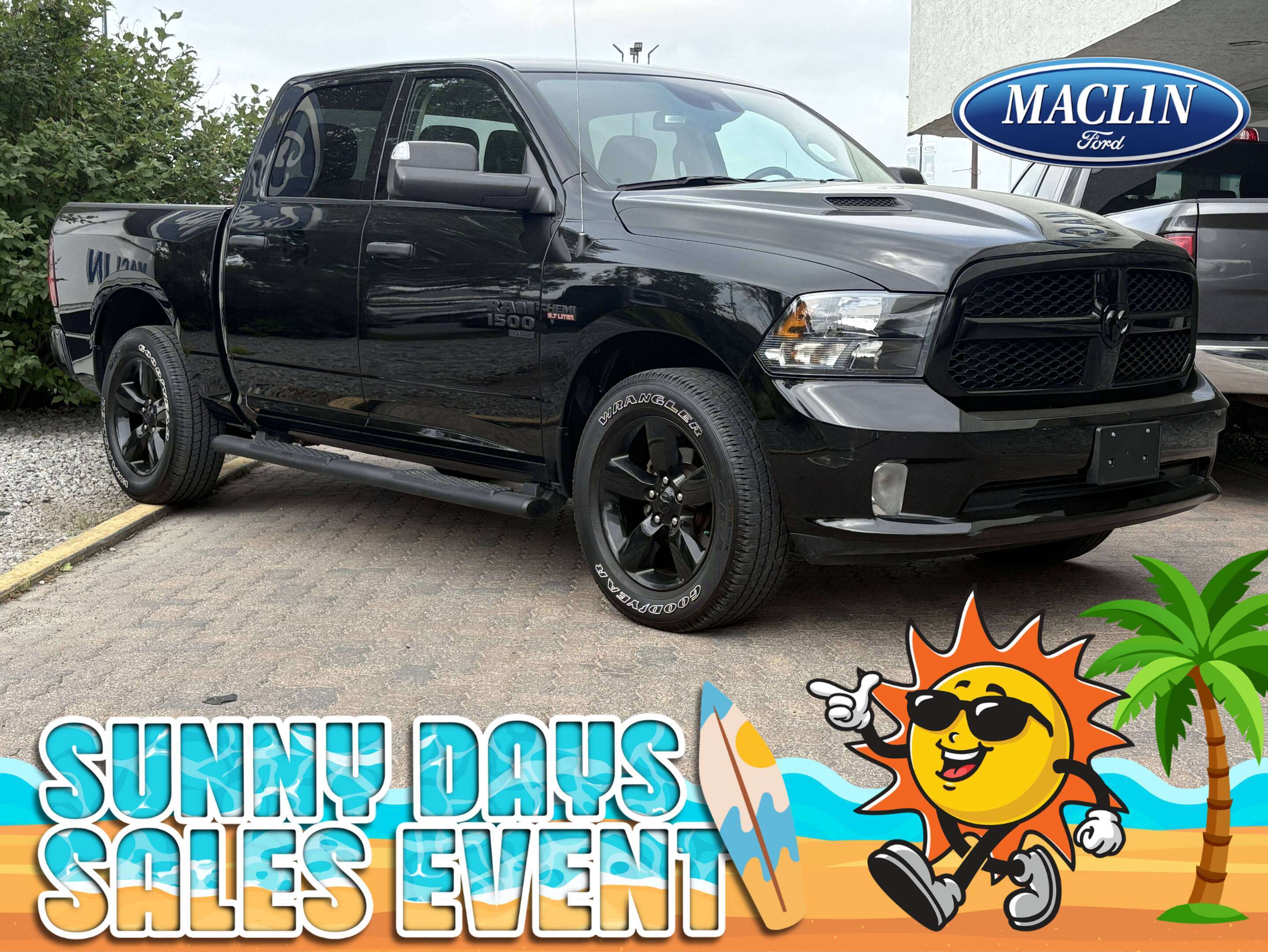 Black 2023 RAM 1500 Pickup Truck Four-Wheel Drive 8-Speed Automatic