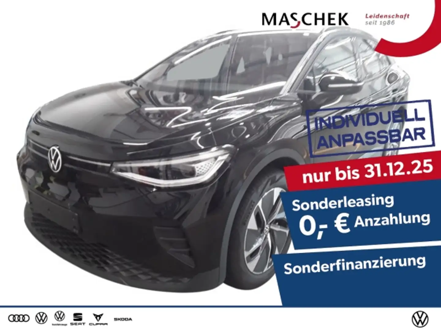 Volkswagen ID.4 Sonderleasing! AHK Navi Anschlussg IQLight AHK HUD Czarny - 1