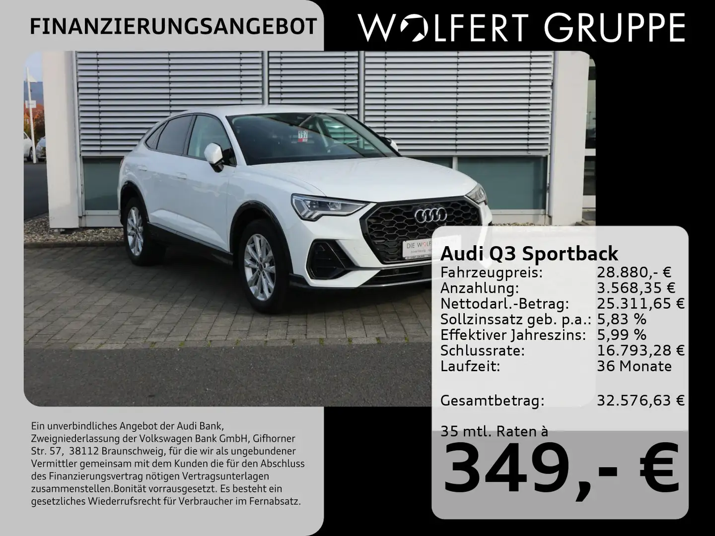 Audi Q3 45 TFSI e SHZ*NAVI*RFK Weiß - 1