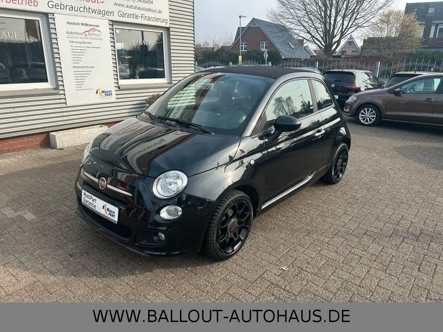 Fiat 500C S*2.HAND*KLIMA*CABRIO*EURO6*BLUE&ME*GARANTI Schwarz - 2