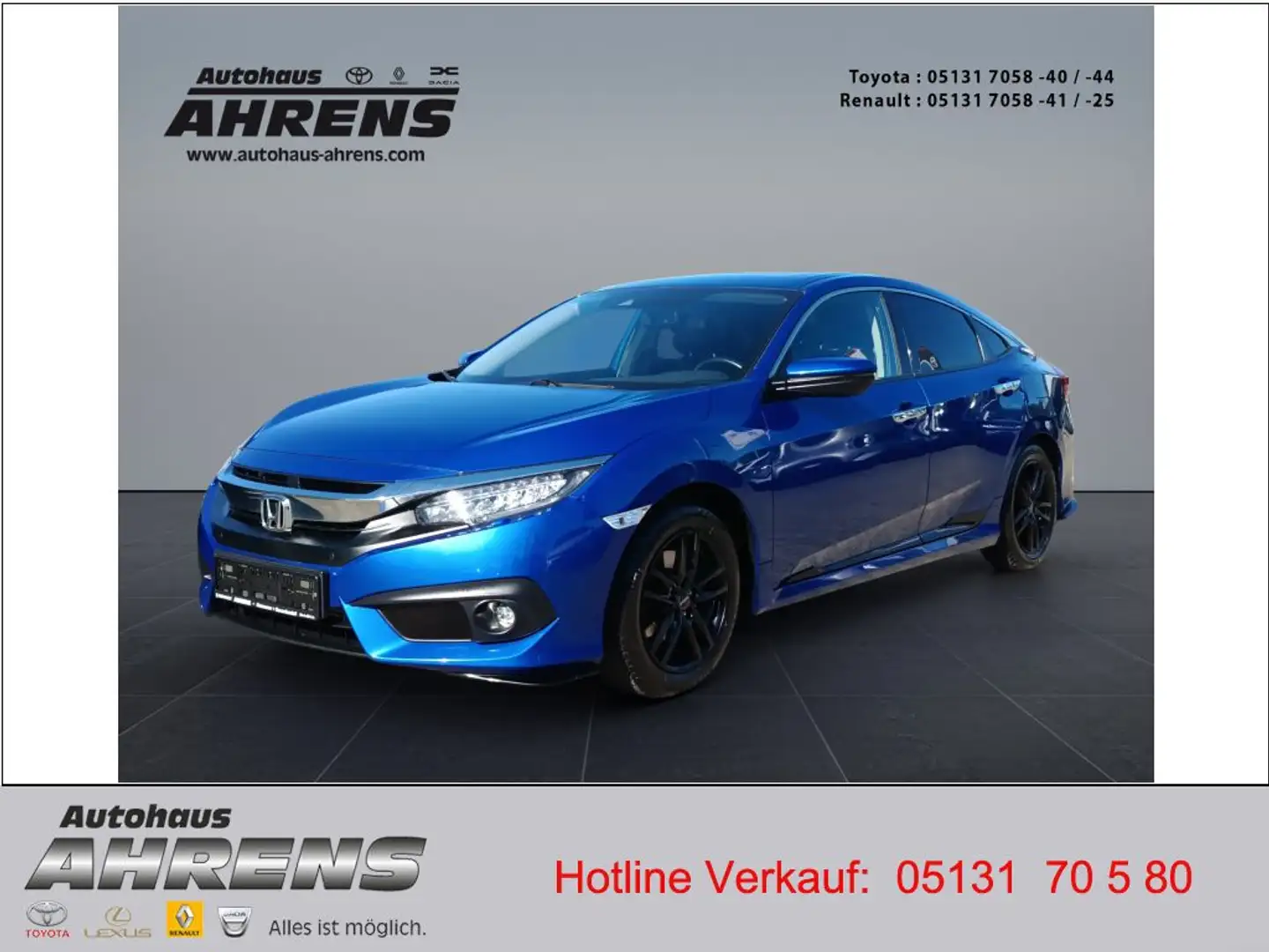 Honda Civic 1.5 i-VTEC Turbo CVT Executive Blauw - 1