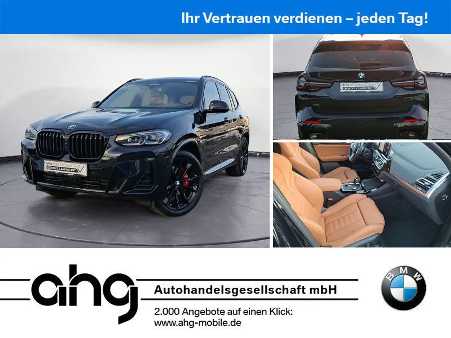 BMW X3 xDrive30i M Sport ACC AHK 360° Pano Laser Schwarz - 1