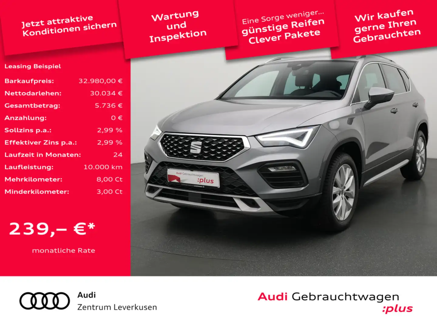 SEAT Ateca Xperience DSG KAM SHZ LED PDC ACC NAVI Schwarz - 1