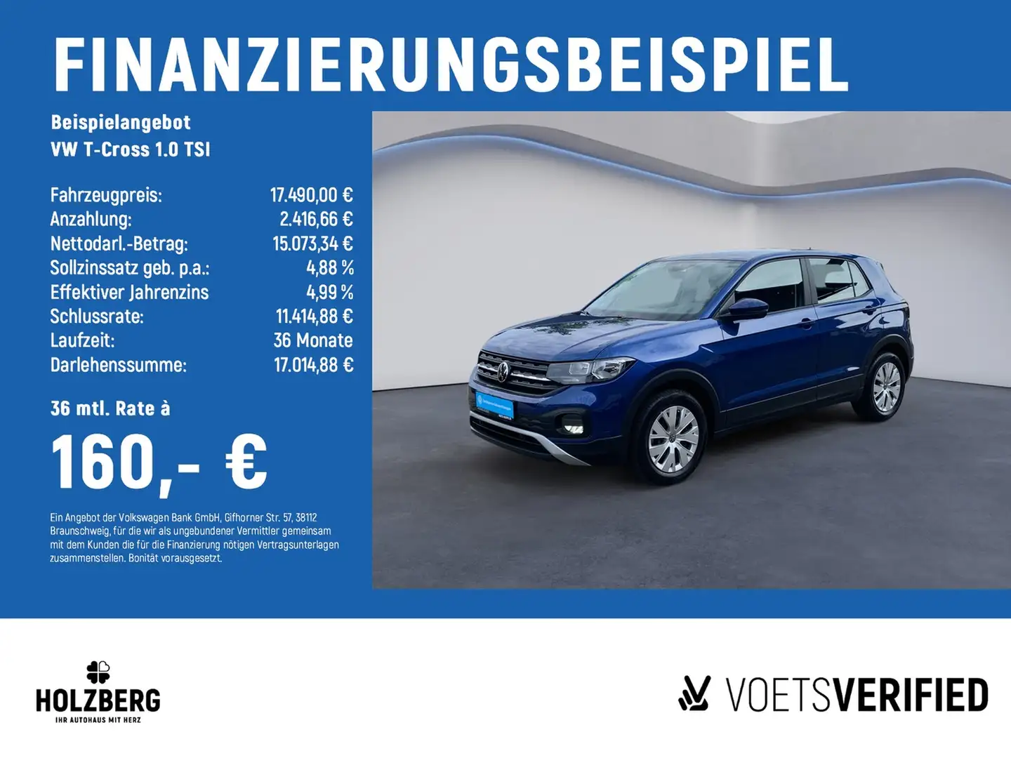 Volkswagen T-Cross 1.0 TSI EPH+DAB+SHZ Синій - 2