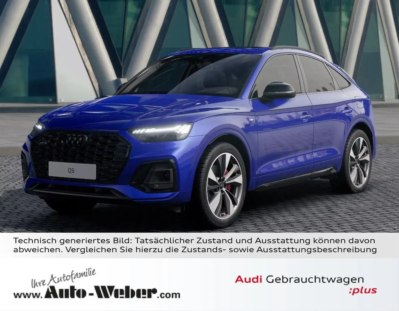 Audi Q5 Sportback 55TFSIe qu S LINE LUFT AHK PANO B&O Blau - 1