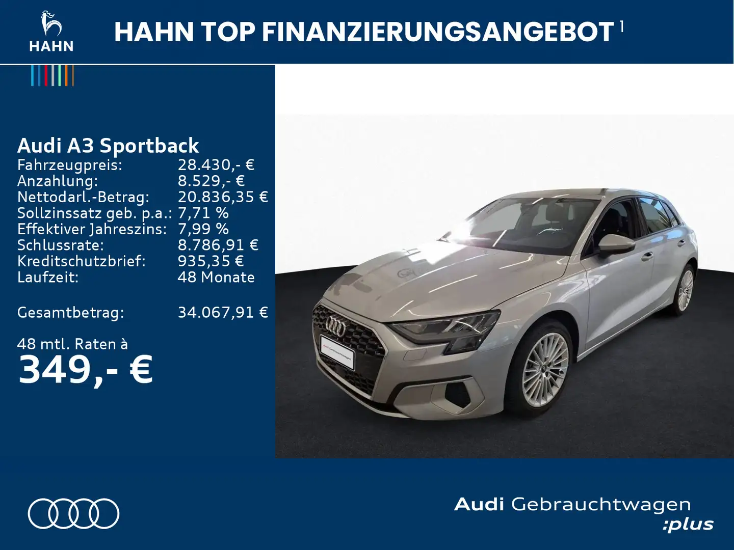 Audi A3 35TFSI advanced Einparkh LED SHZ Silber - 2