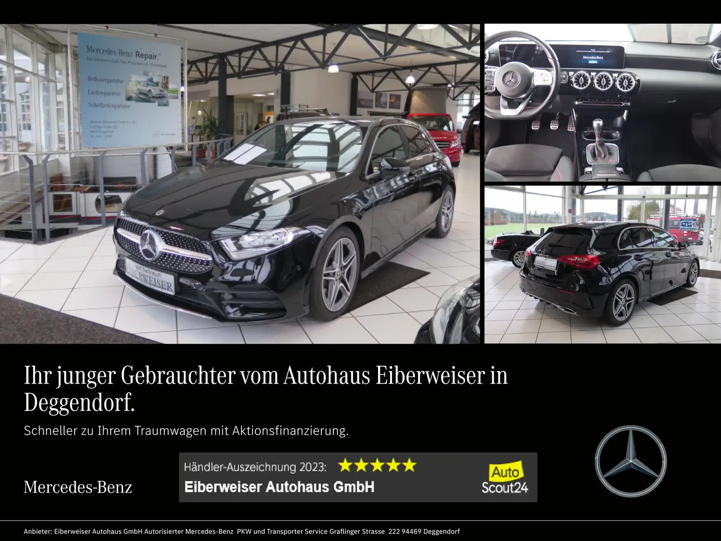Mercedes-Benz A 180 AMG Line Ambienteb. Licht- & Sicht-Paket SHZ Klima Schwarz - 1