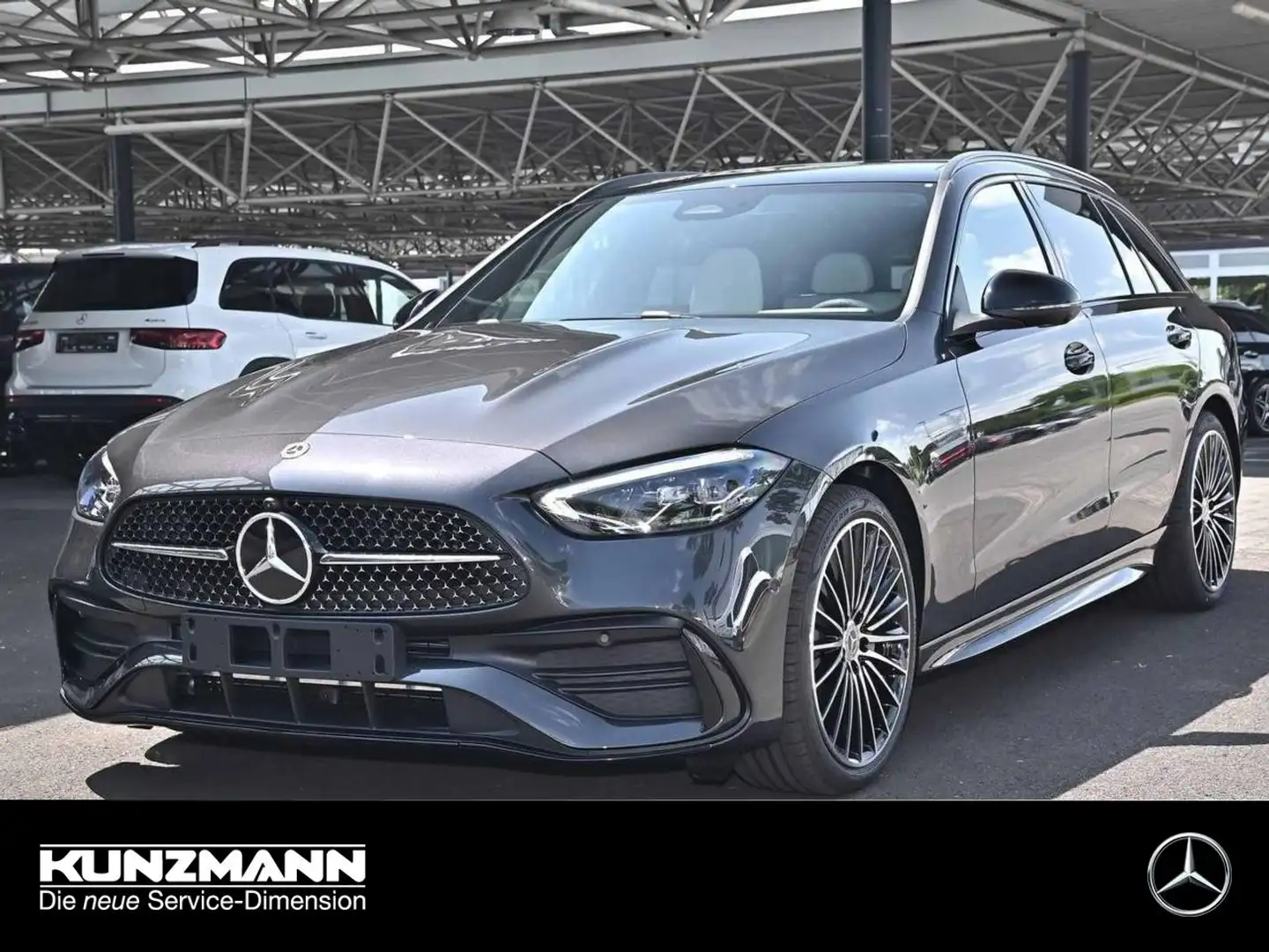 Mercedes-Benz C 220 d T-Modell AMG Night Panorama AHK Memory Gris - 1