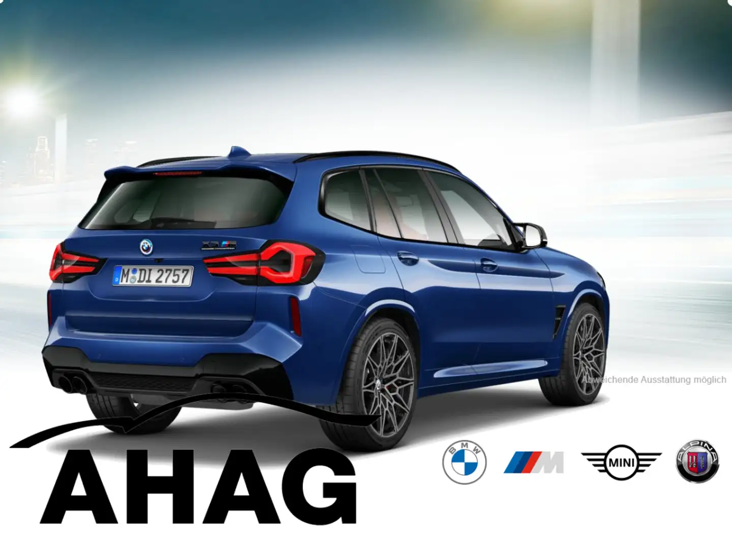 BMW X3 M COMPETITION AT Competition Paket Panorama Bleu - 2