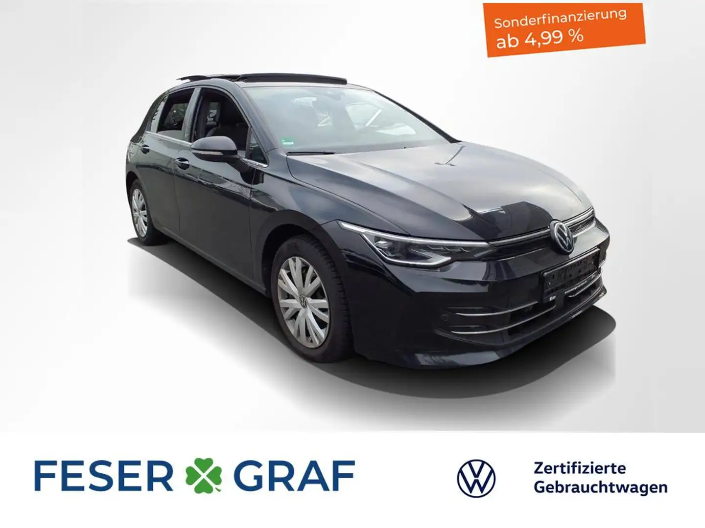 Volkswagen Golf 1.5 eTSI Edition50 DSG AHK / IQ.Light / PanoramaSc Schwarz - 1