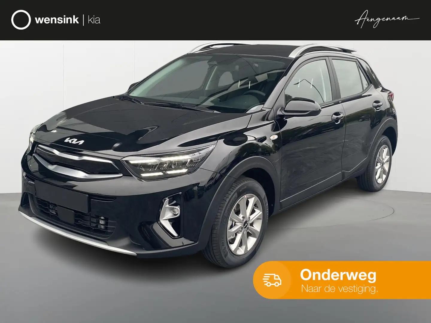 Kia Stonic 1.0 T-GDi MHEV DynamicLine | DIRECT UIT VOORRAAD L Zwart - 1