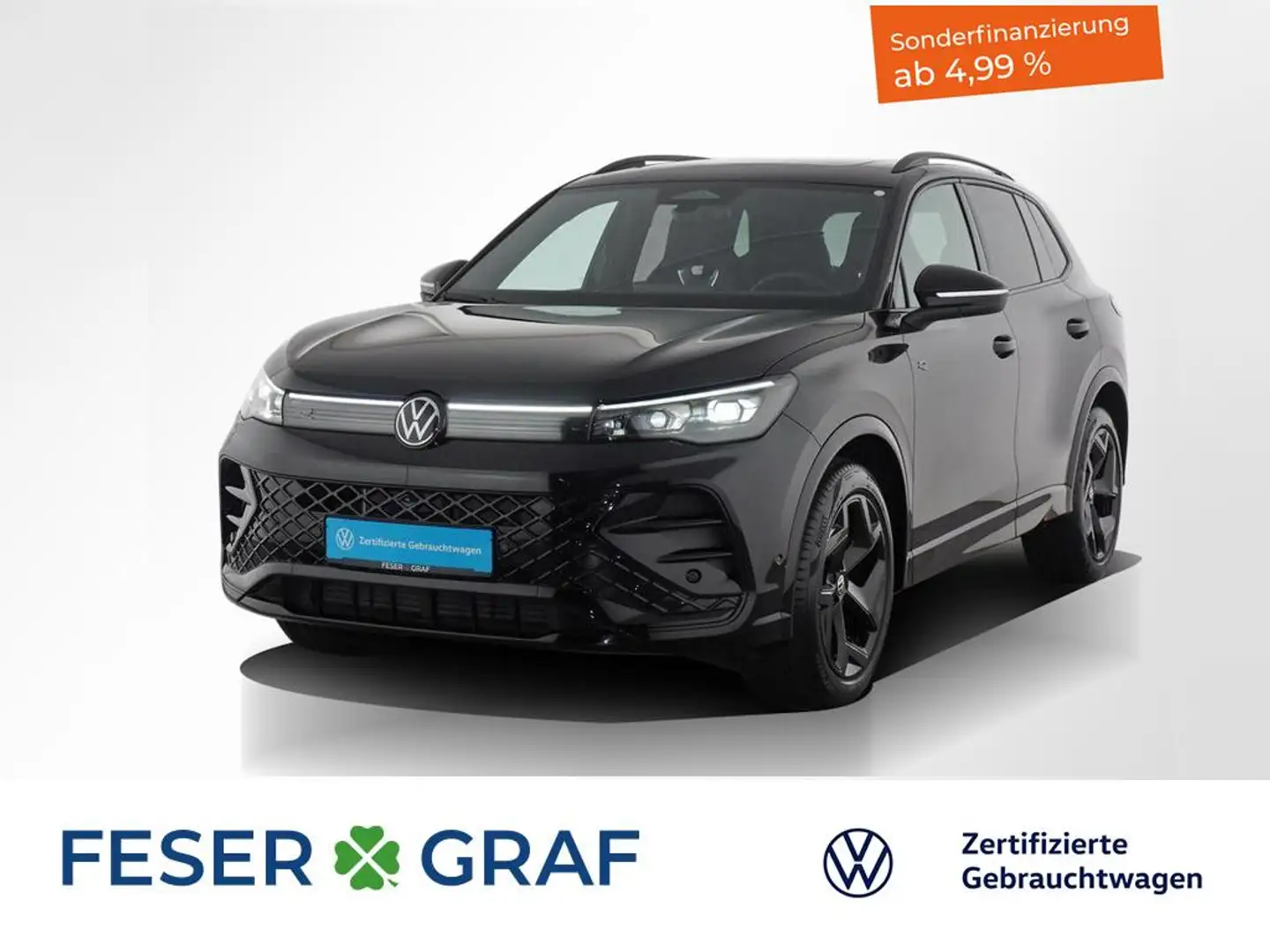 Volkswagen Tiguan 2.0TDI R-Line DSG AHK LED-Matrix PanoramaSchi Schwarz - 1