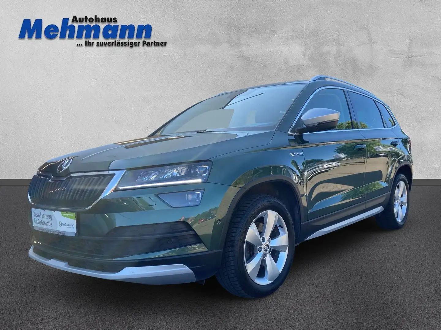 Skoda Karoq 2,0 TDI 4x4 Scout *Panorama*AHK*Navi*Smart Grün - 1