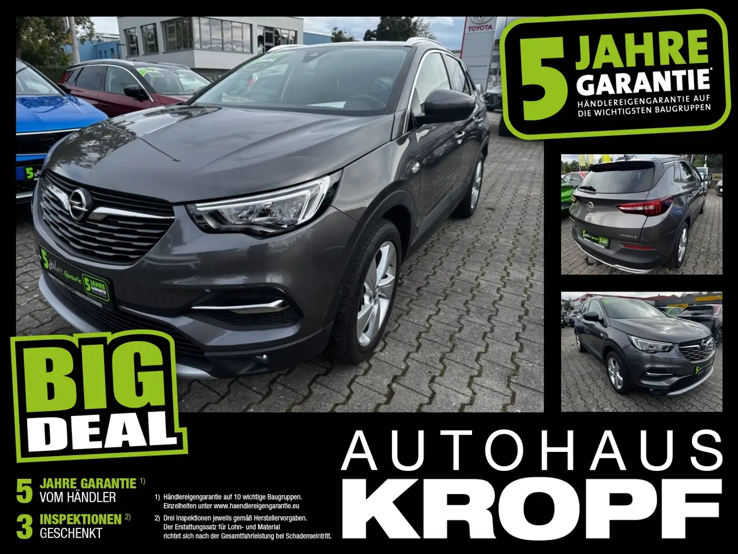 Opel Grandland 1.6 Turbo Hybrid **SHZ Allrad AHK** Gris - 1