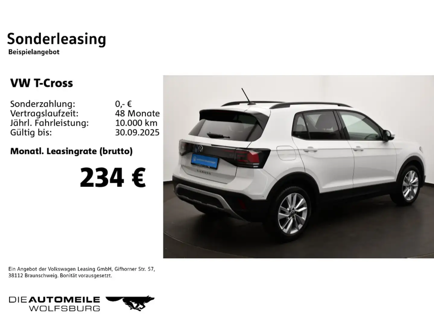 Volkswagen T-Cross 1.0 TSI Life LED/ACC/Beats Weiß - 2