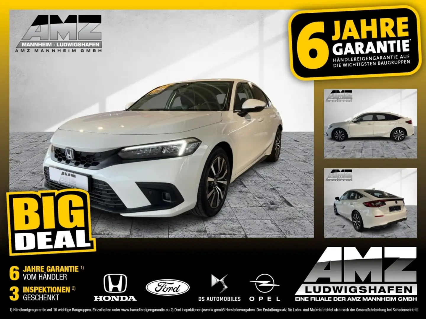 Honda Civic 2.0 i-MMD Hybrid e:HEV Elegance FLA SpurH Alb - 1