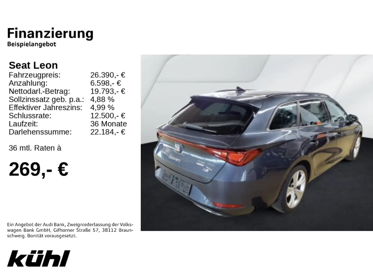 SEAT Leon SP 1.5 eTSI FR LED Kamera App Navi Grau - 2