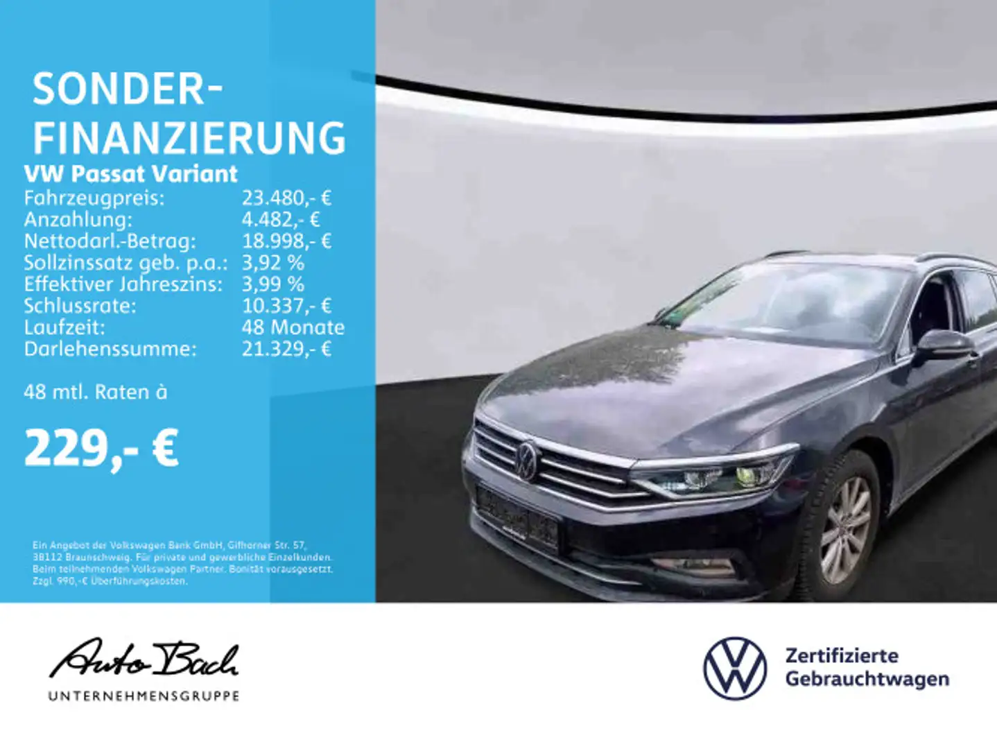 Volkswagen Passat Variant 2.0 TDI "Business" DSG Navi LED D Schwarz - 1