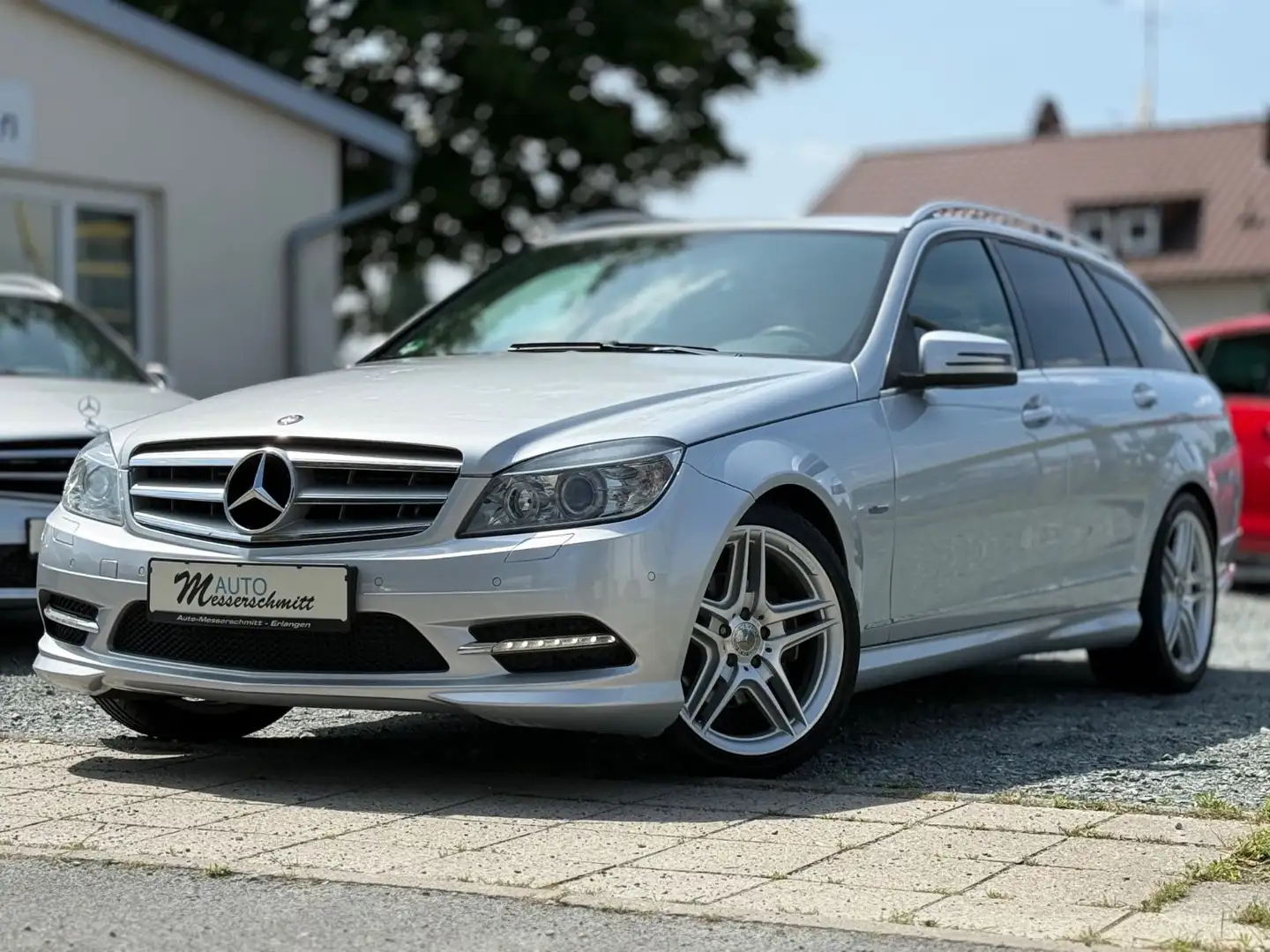 Mercedes-Benz C 200 T AUTOMATIK AMG PANO NAVI XENON Silber - 2