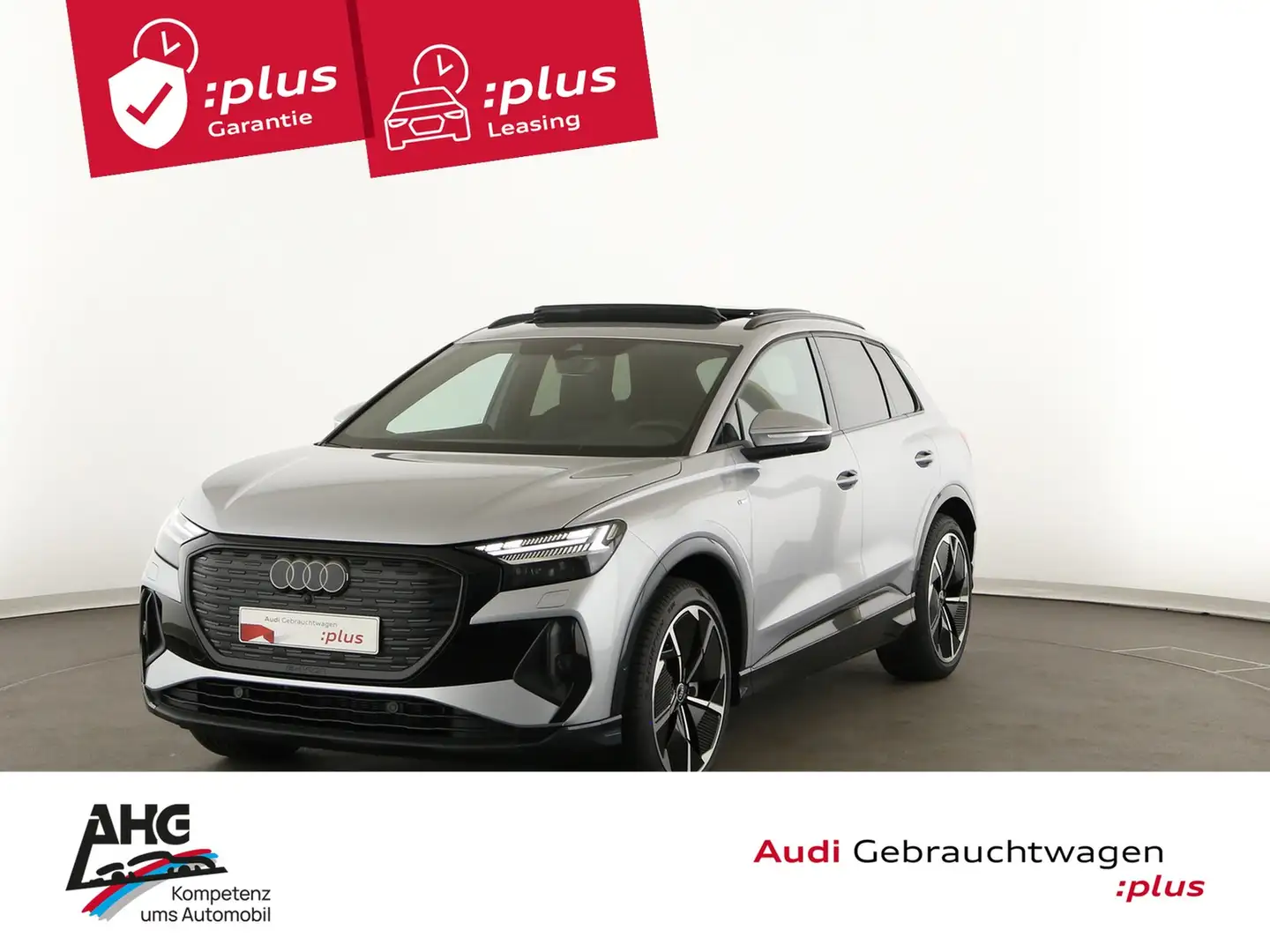 Audi Q4 e-tron 55 S line MATRIX+SONOS+Pano+AHK+ACC Silber - 1