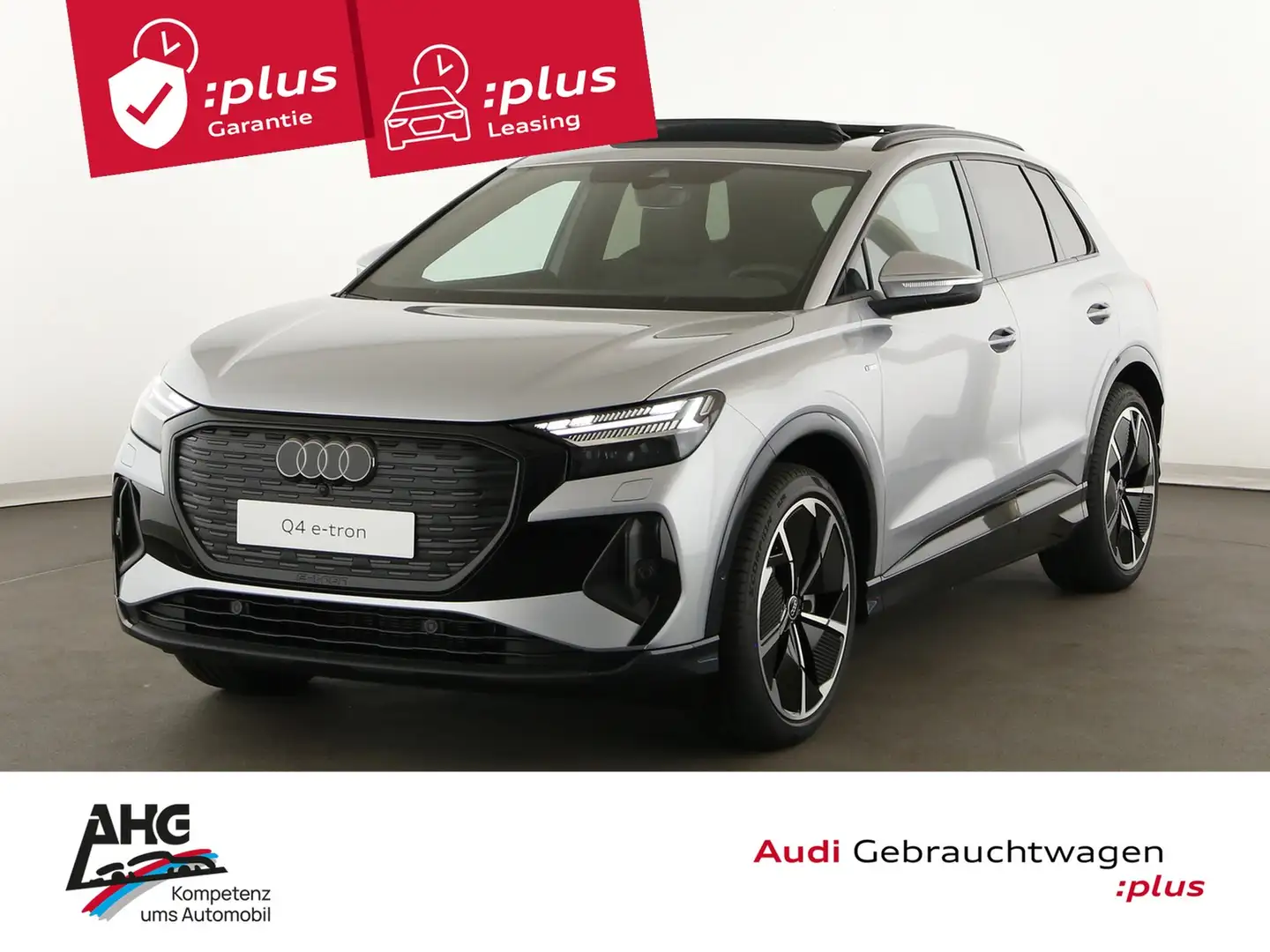 Audi Q4 e-tron 55 S line MATRIX+SONOS+Pano+AHK+ACC Silber - 1