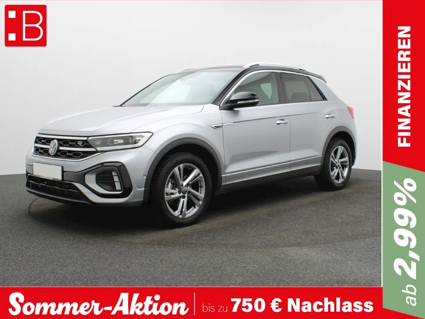 Volkswagen T-Roc 1.5 TSI R-Line LED NAVI AHK ACC BLINDSPOT PARKLENK Silber - 1