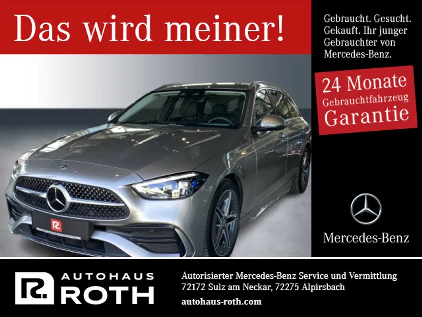 Mercedes-Benz C 200 C 200 T-Modell AMG Premium Memory Distr 360 MBUX Silber - 1