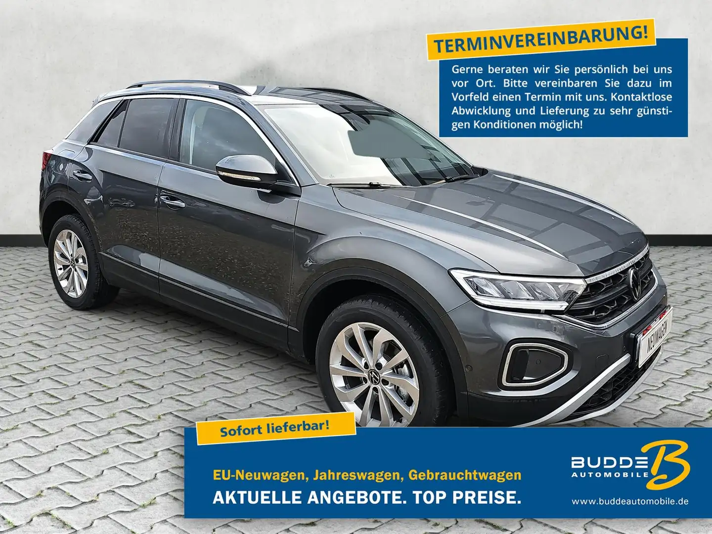 Volkswagen T-Roc 1.5 TSI DSG Life ACC Kamera Keyless AppCon Grijs - 1