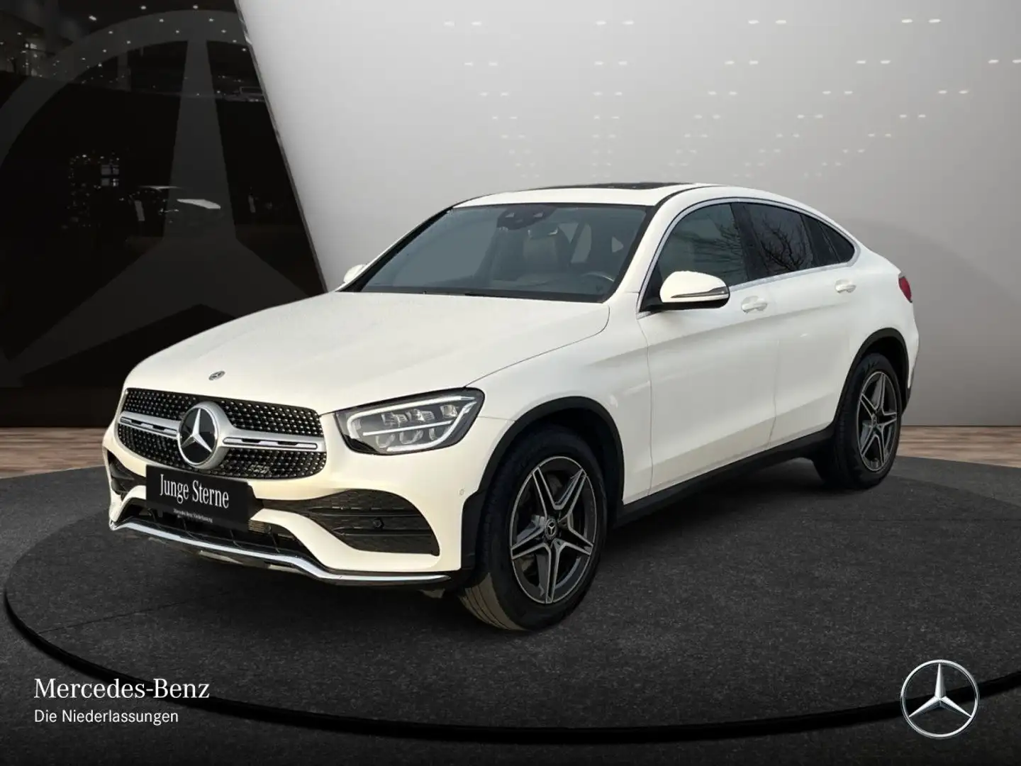 Mercedes-Benz GLC 300 Coupé 4M AMG+AHK+LED+KAMERA+HUD+SPUR+TOTW Weiß - 2