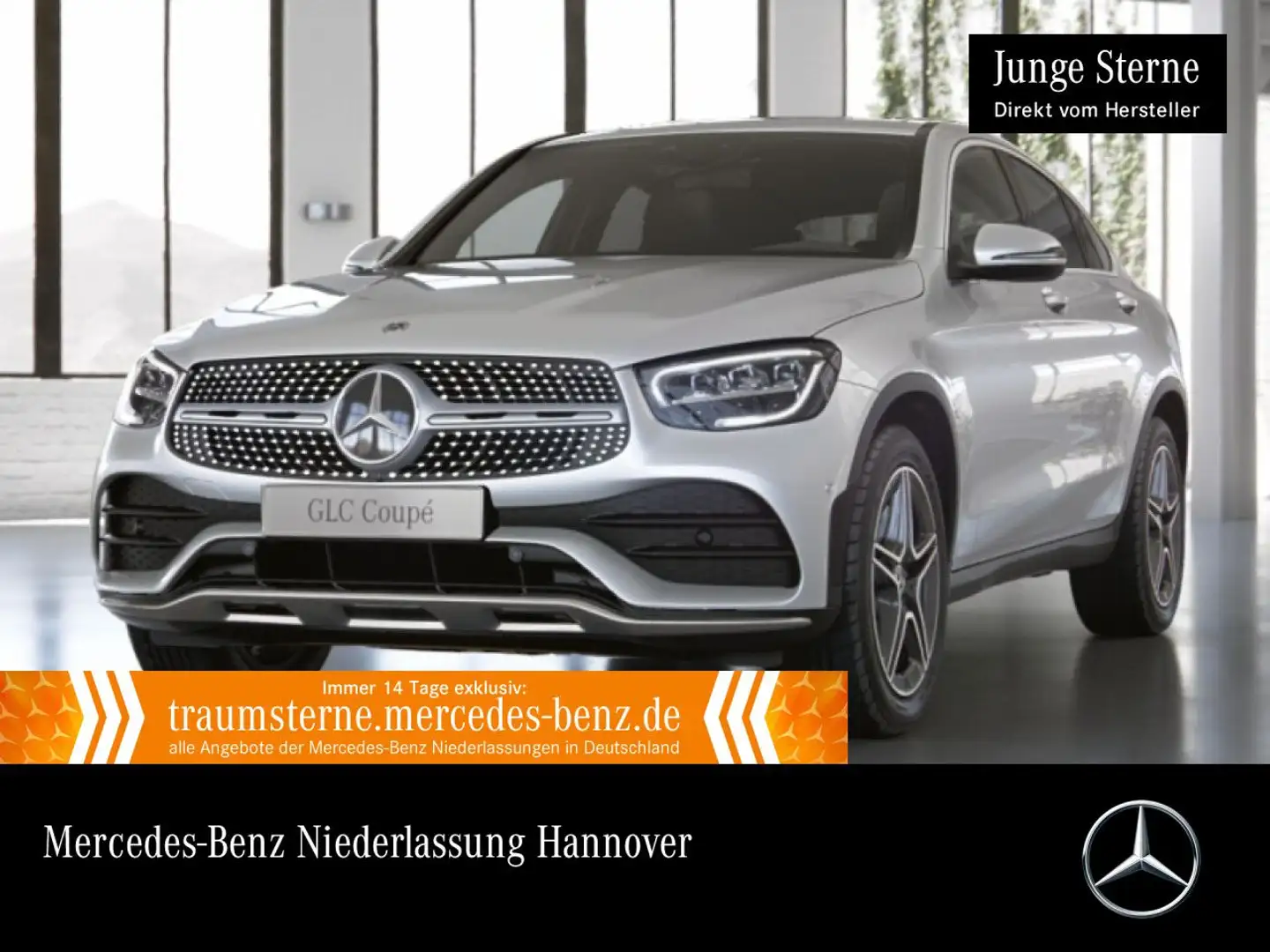 Mercedes-Benz GLC 300 Coupé 4M AMG+AHK+LED+KAMERA+HUD+SPUR+TOTW Weiß - 1