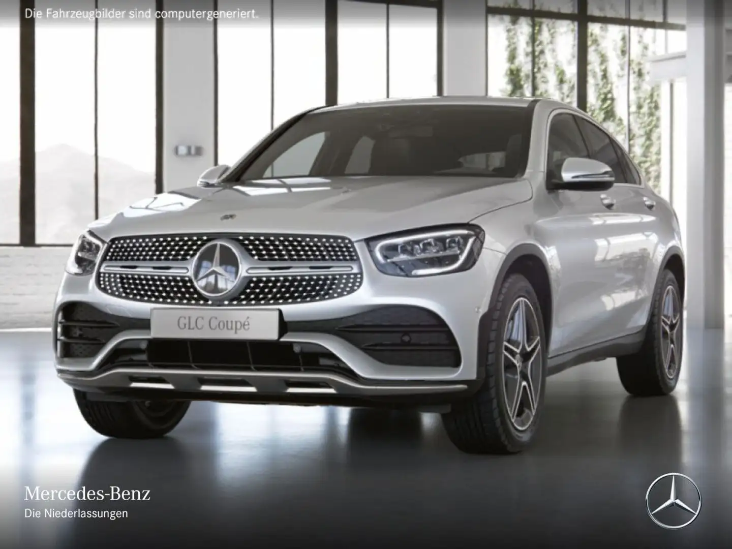 Mercedes-Benz GLC 300 Coupé 4M AMG+AHK+LED+KAMERA+HUD+SPUR+TOTW Weiß - 2