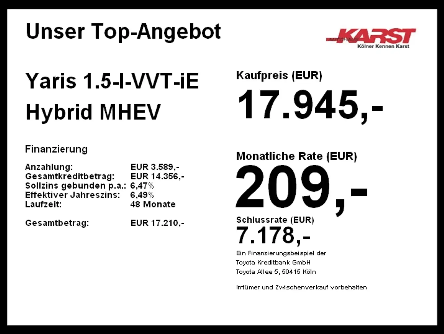 Toyota Yaris 1.5-l-VVT-iE Hybrid LED Automatik Rood - 2