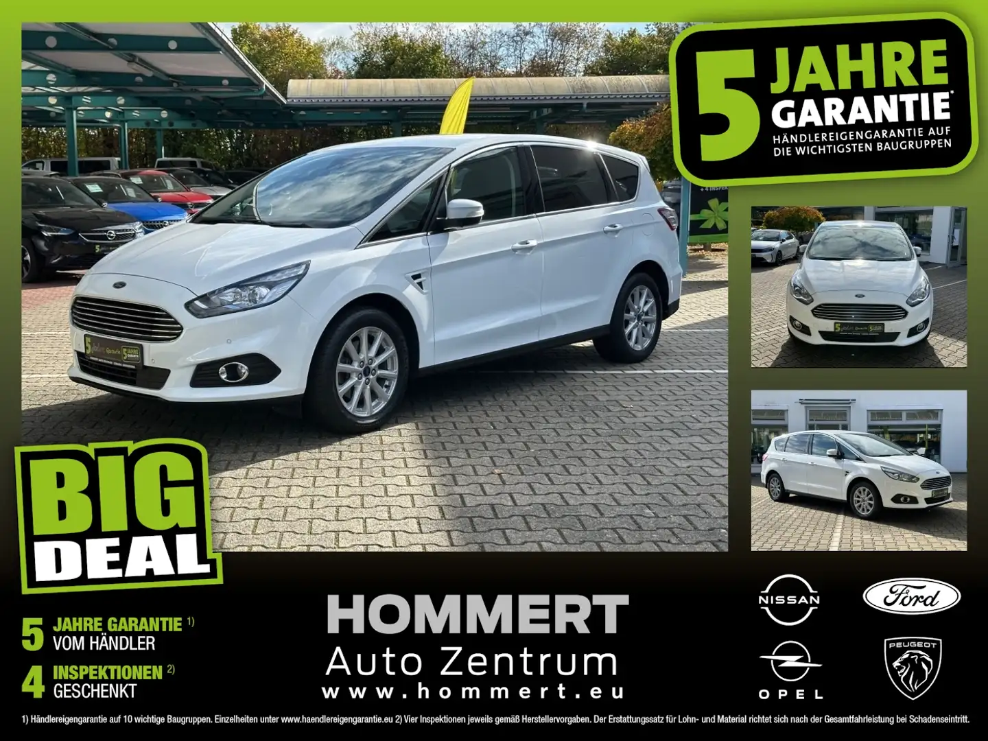 Ford S-Max 1.5 EcoBoost Titanium *AHK*beh.Lenk*Spurh.* Biały - 1