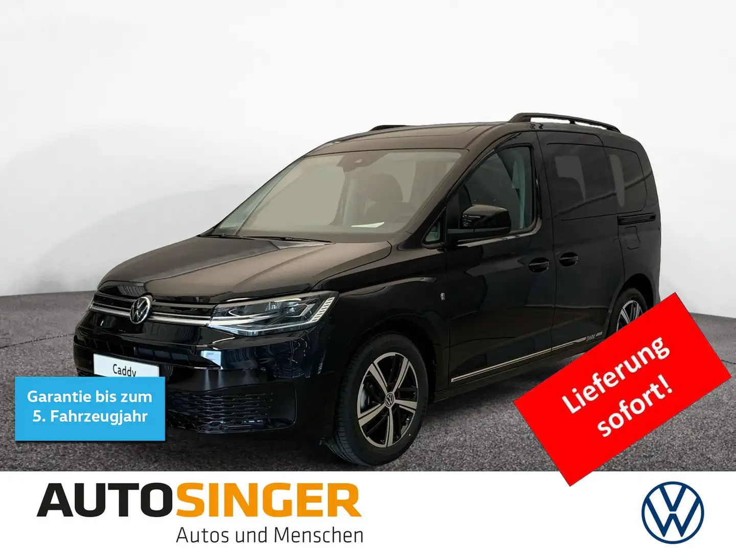 Volkswagen Caddy Dark Label 1.5 TSI DSG AHK*PANO*CAM*CLIMATR Schwarz - 1