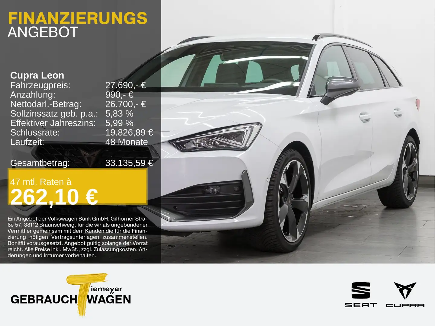CUPRA Leon Sportstourer 1.5 eTSI DSG NAVI LED KAMERA L Weiß - 1